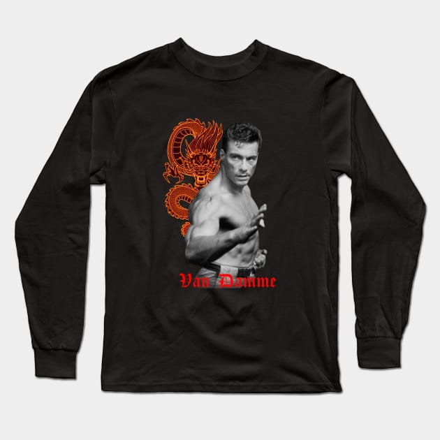 JCVD VAN DAMME - The greatest of them all Long Sleeve T-Shirt by Diyutaka